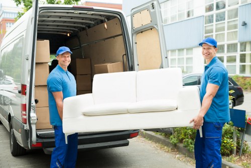 Moving home support in Upper Walthamstow with boxes and furniture preparation
