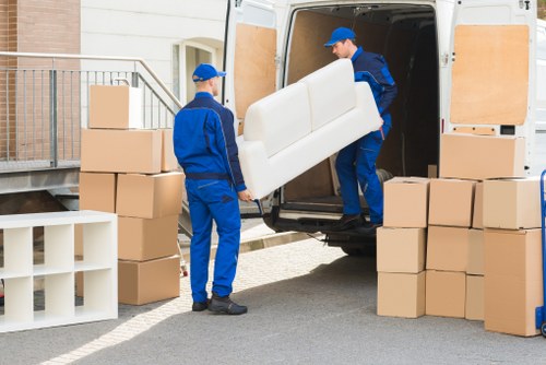 Local furniture removal prepared for loading and transport