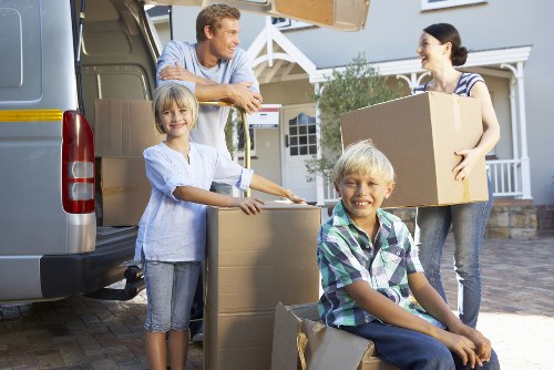 Business and home relocation support using a removal van